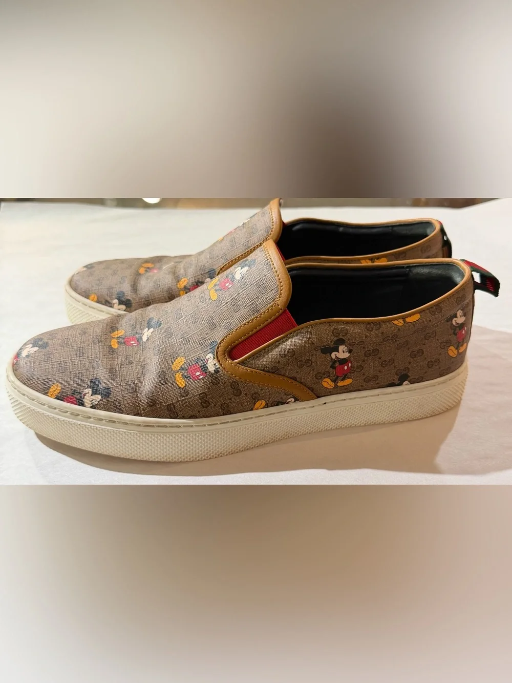 GUCCI X DISNEY Mini GG Men’s Slip On Sneaker Size 8.5